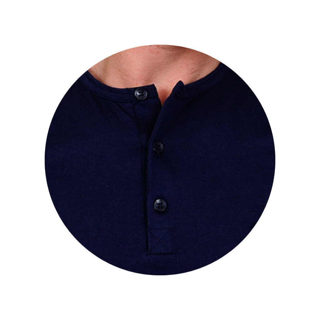 camisa henley azul gola portuguesa bluhen masculino masculina monterano 7