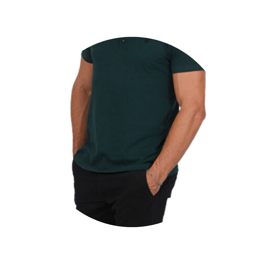 camiseta henley gola portuguesa verde social trabalho polo 2 6 1