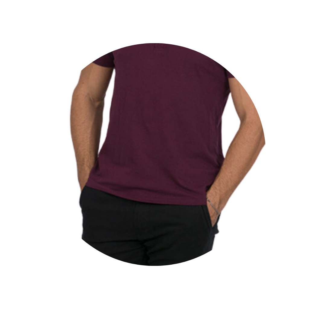 camiseta henley gola portuguesa vinho social trabalho 2 6 1