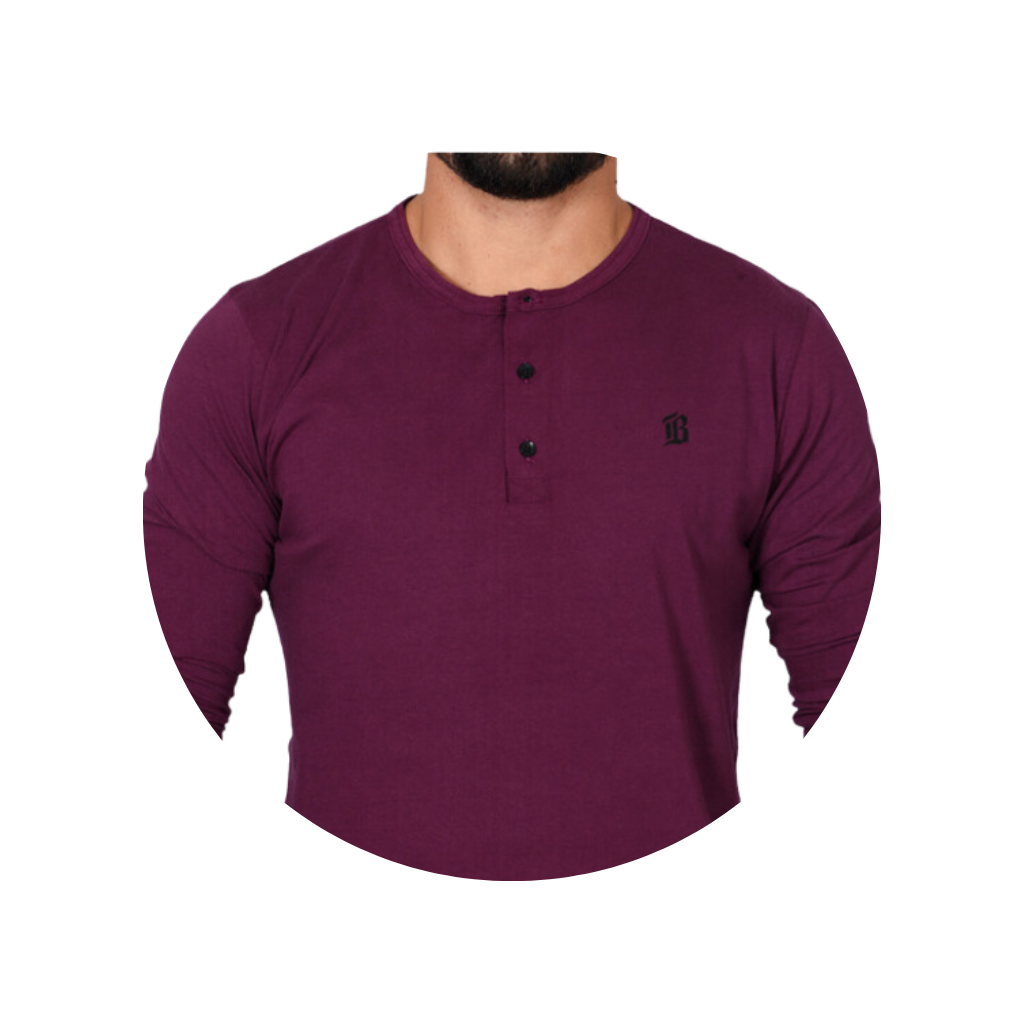 camisa henley mangalonga vinho gola portuguesa masculino masculino casual bluhen 2