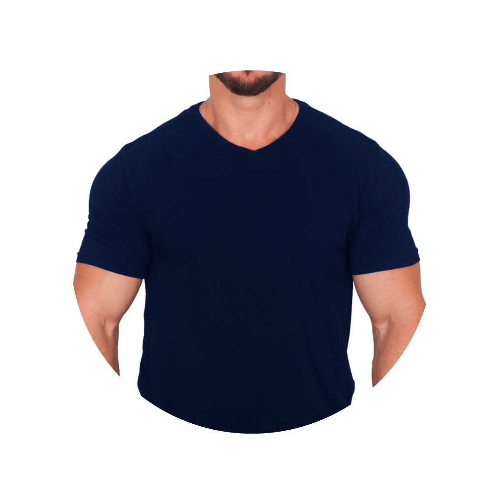 camiseta masculina bluhen gola v escura escuro tradicional academia treino bluhen 4