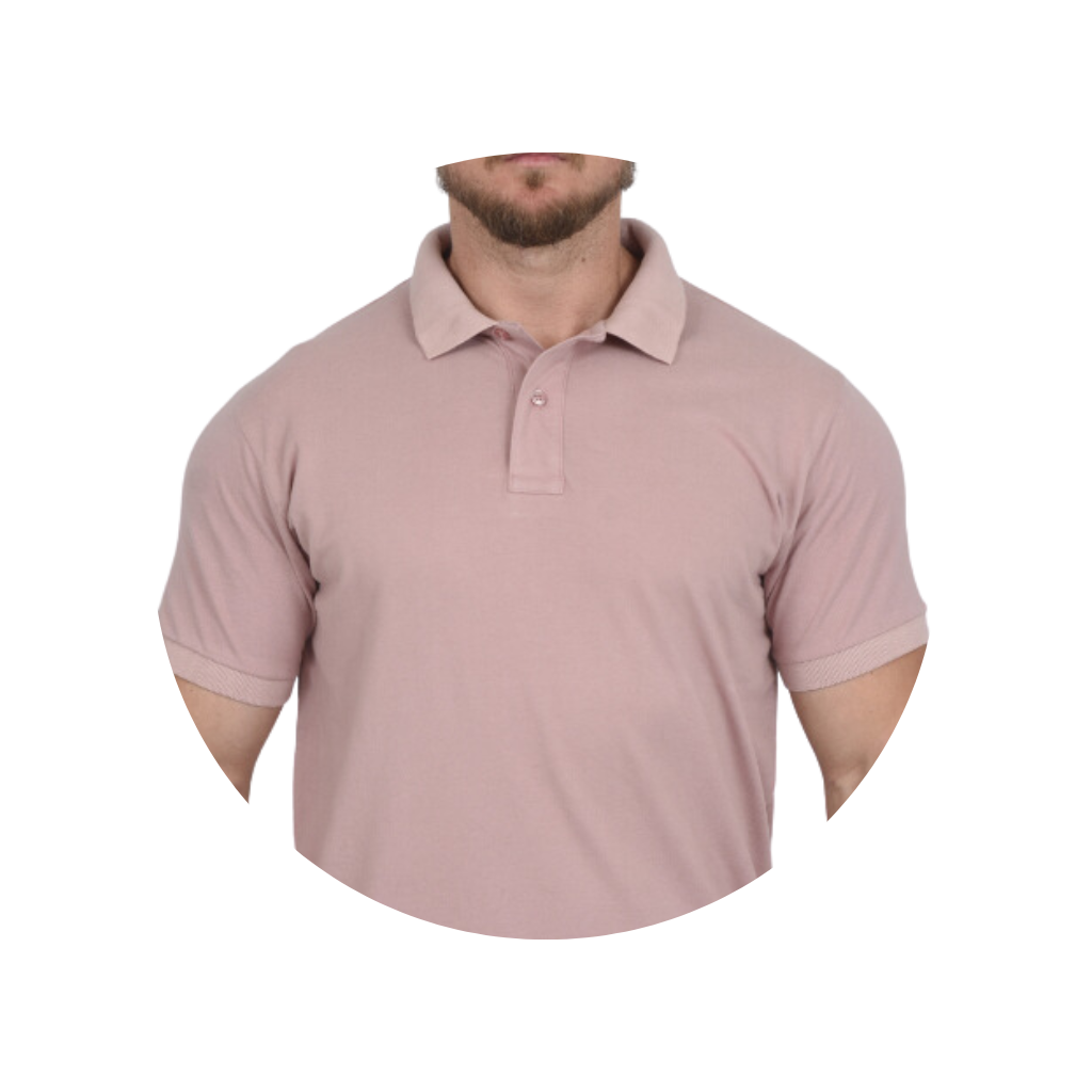 camisa camiseta gola polo rosa claro clara cor masculina bluhen piquet trabalho social basica lisa 1 2