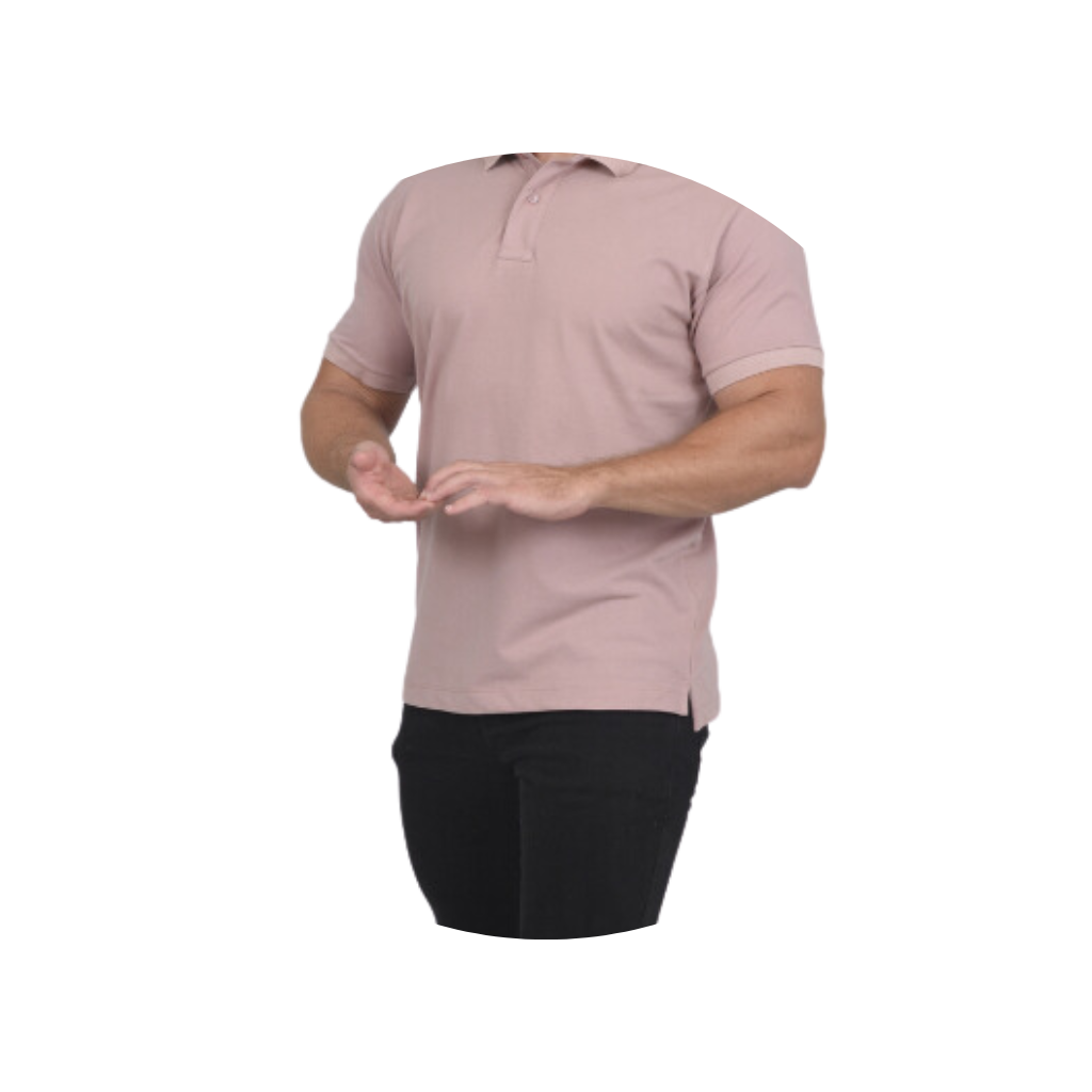 camisa camiseta gola polo rosa claro clara cor masculina bluhen piquet trabalho social basica lisa 1 3