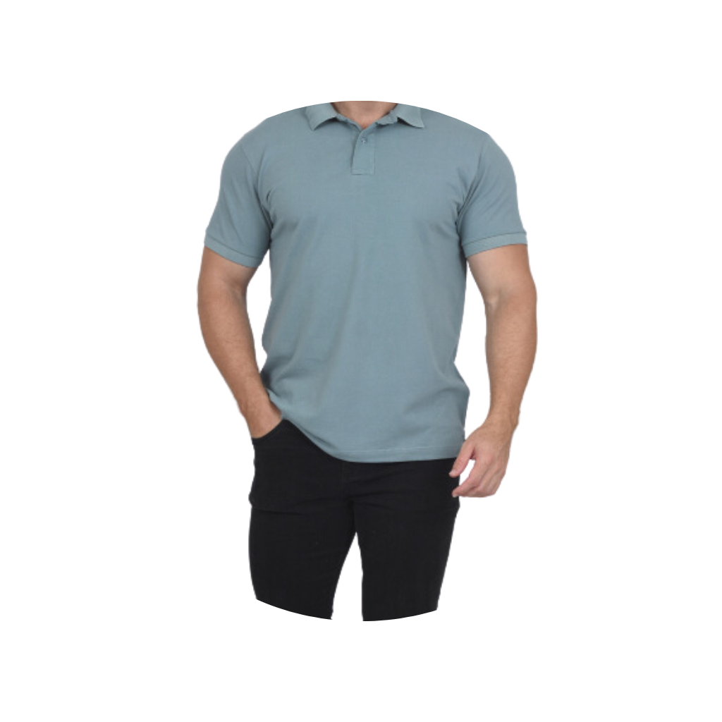 camisa camiseta gola polo azul claro clara cor masculina bluhen piquet trabalho social basica lisa 4 2