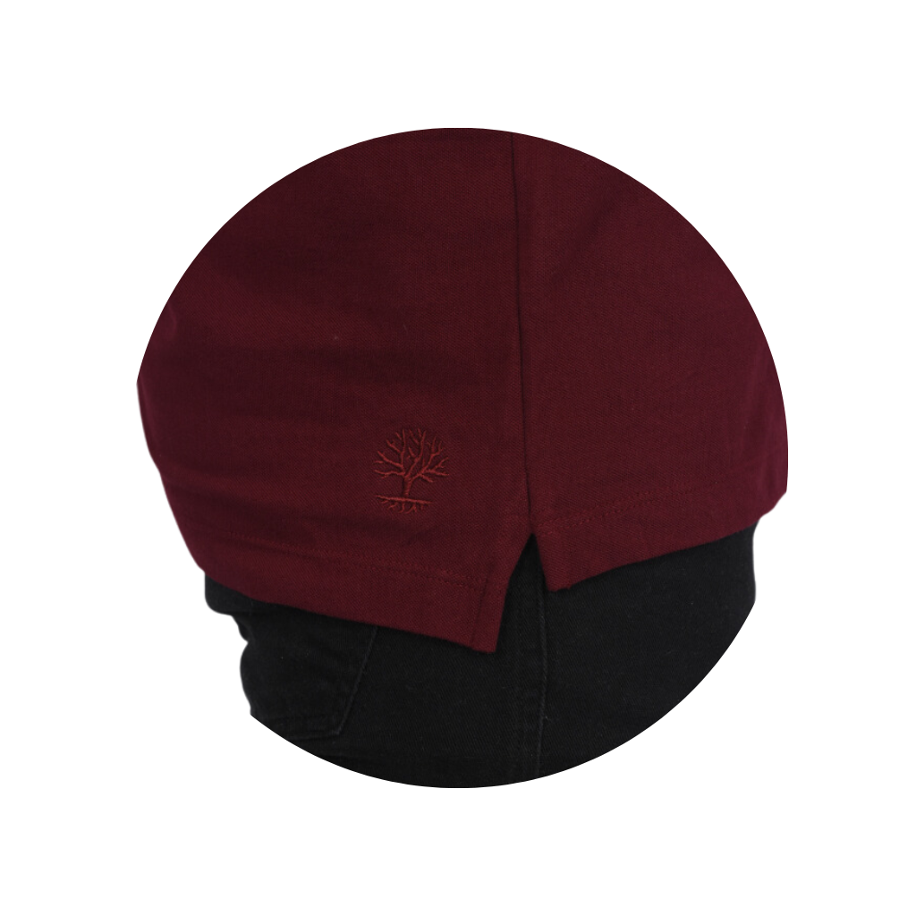 camisa camiseta gola polo bordo vermelha masculina bluhen piquet trabalho social basica lisa 3 4