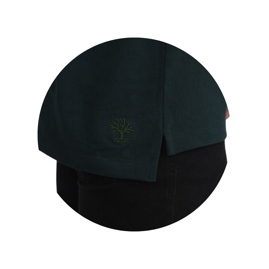 camisa camiseta gola polo verde esmeralda cor masculina bluhen piquet trabalho social basica lisa 3 4