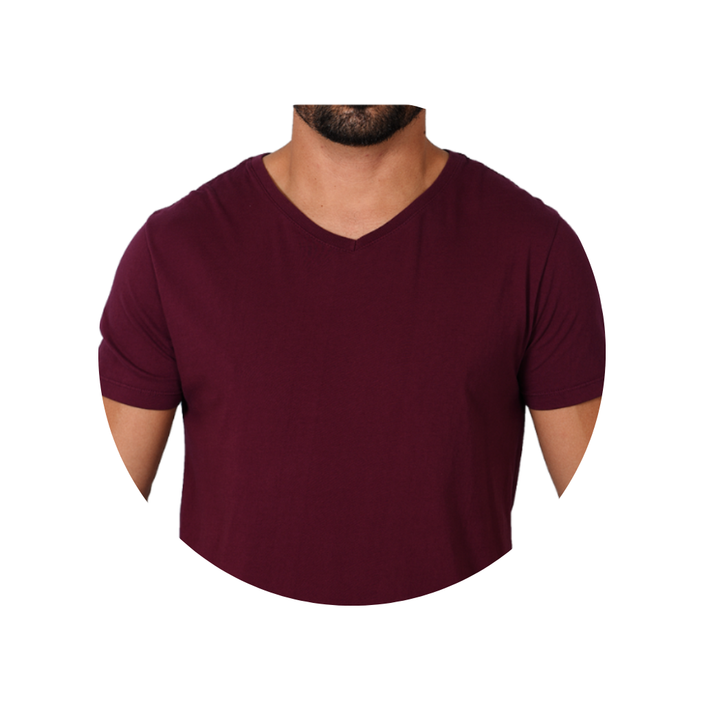 camiseta gola v masculina bluhen bordo quebec algodao basica lisa 4 2