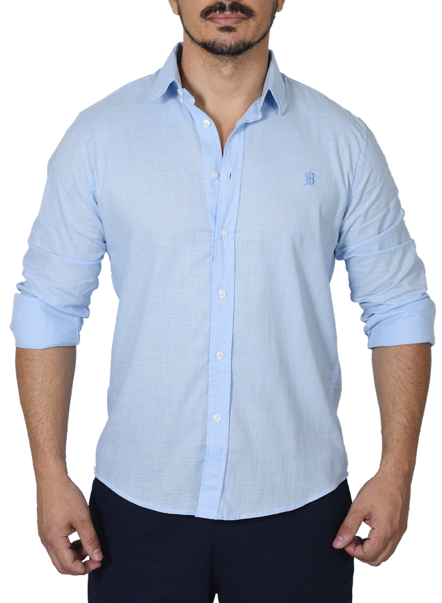 camisa slim masculina bluhen longa sursee 2