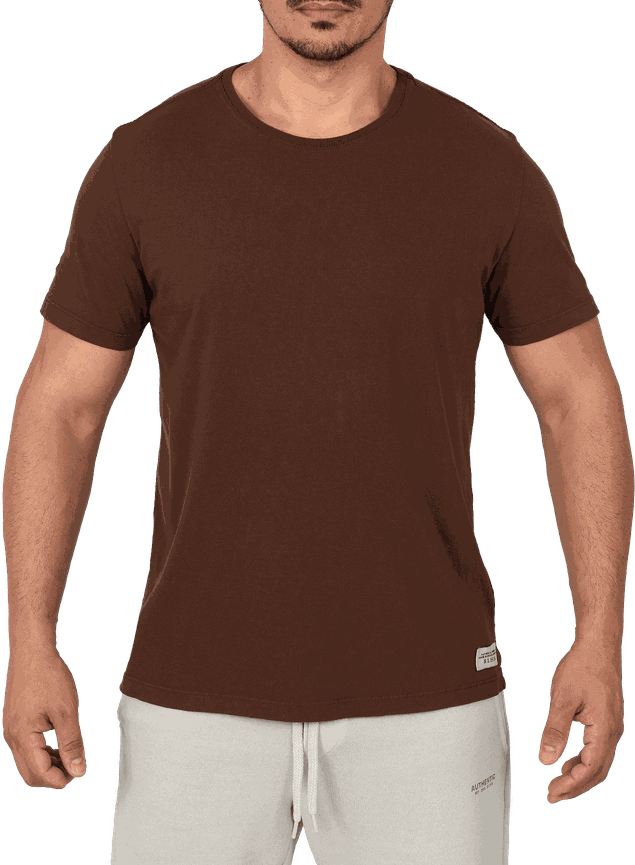 camiseta masculina tradicional marrom verao bluhen 1