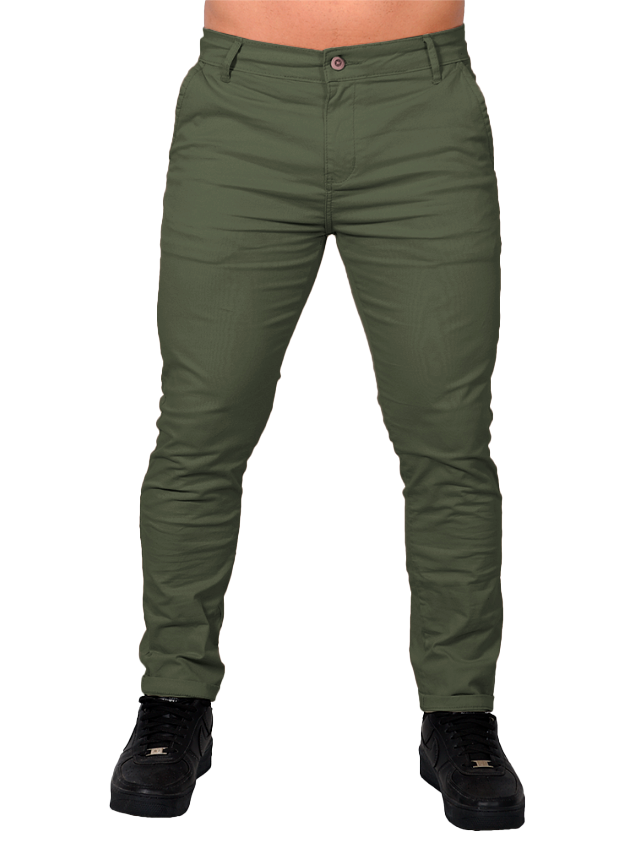 calca verde sarja masculina bluhen 1
