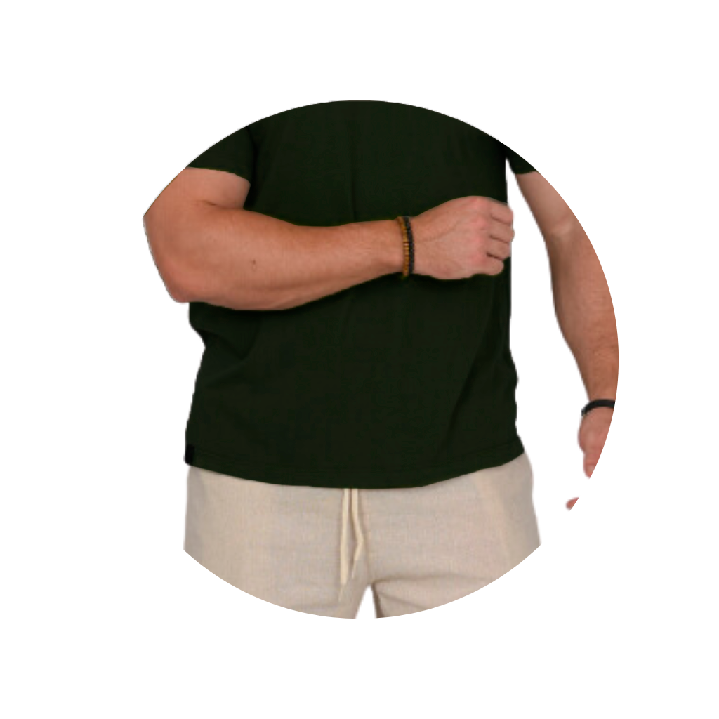 camiseta masculina bluhen verde basica tradicional ransey 13