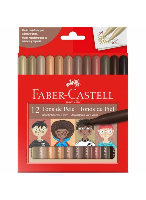 Caneta Fineliner - Faber Castell - Cores Tons Pastel 0,4mm - Papelaria Arte  de Pintar