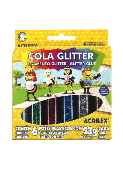 cola clorrida glitter acrilex