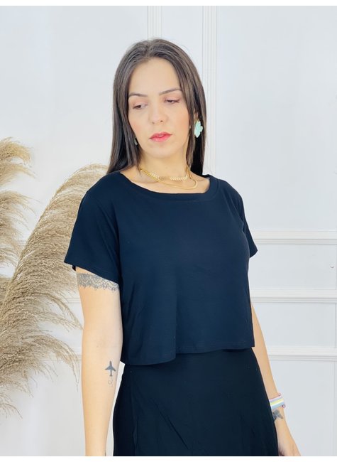 Blusa Feminina Social Tecido Musseline com Decote V e Rendas