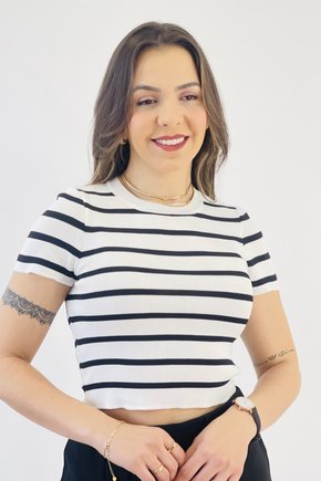 Moletom Cropped Zíper Badcat Marinho - Compre agora