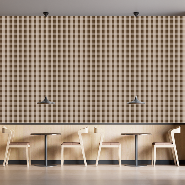 Papel de parede xadrez x 18 - Rolo com 3 m² - Dk Arte & Decoração