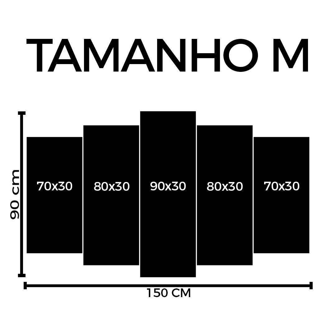 tamanho das pecas mosaico m 1
