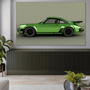 Quadro Porsche 911 Amarelo Lado -- Br Artes