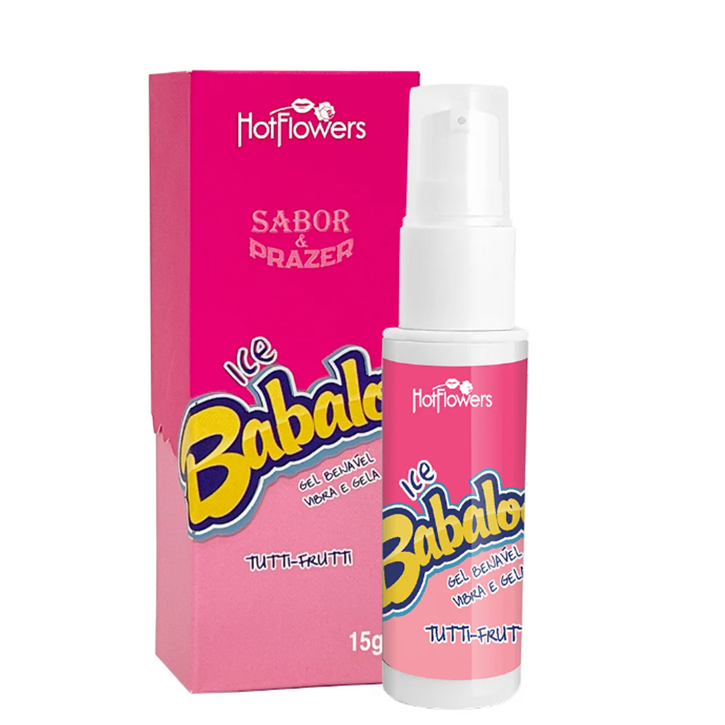 Babaloo Gel Beijável Gela e Vibra Sabor Tutti-Frutti 15g