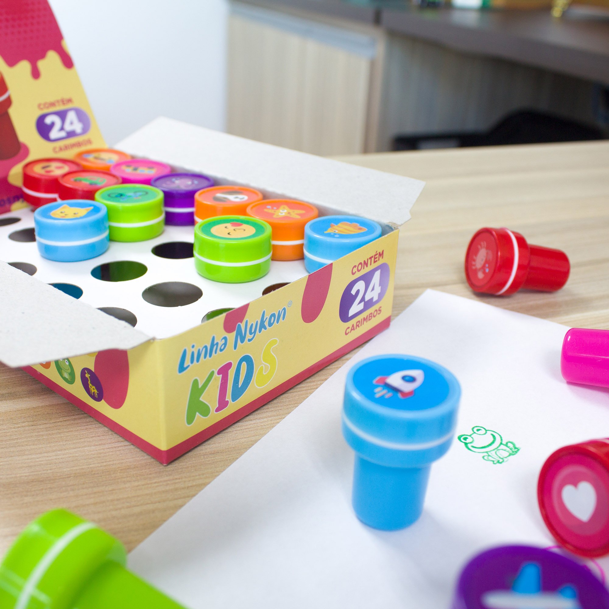 Kit Carimbo Colorido Nykon®️ - Cores Diversas