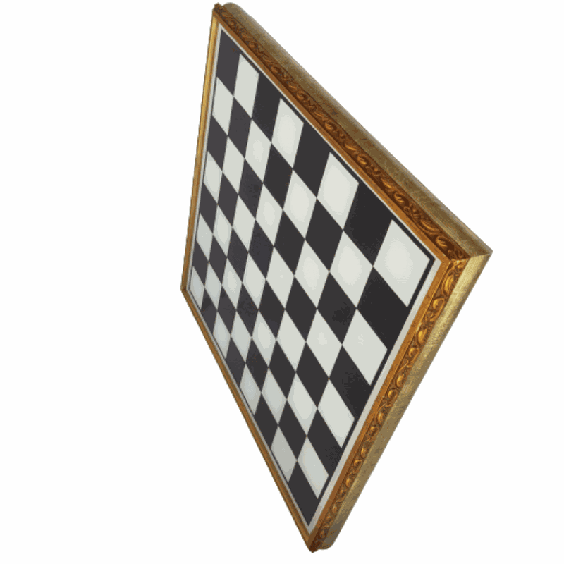 Placa Jogos Tabuleiro de Xadrez Dama- 20×16,5cm – Forração Francesa