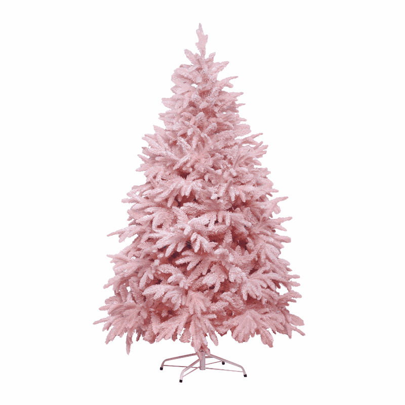 Árvore de Natal Pinheiro Branco c/ Rosa 1,20mt Luxo