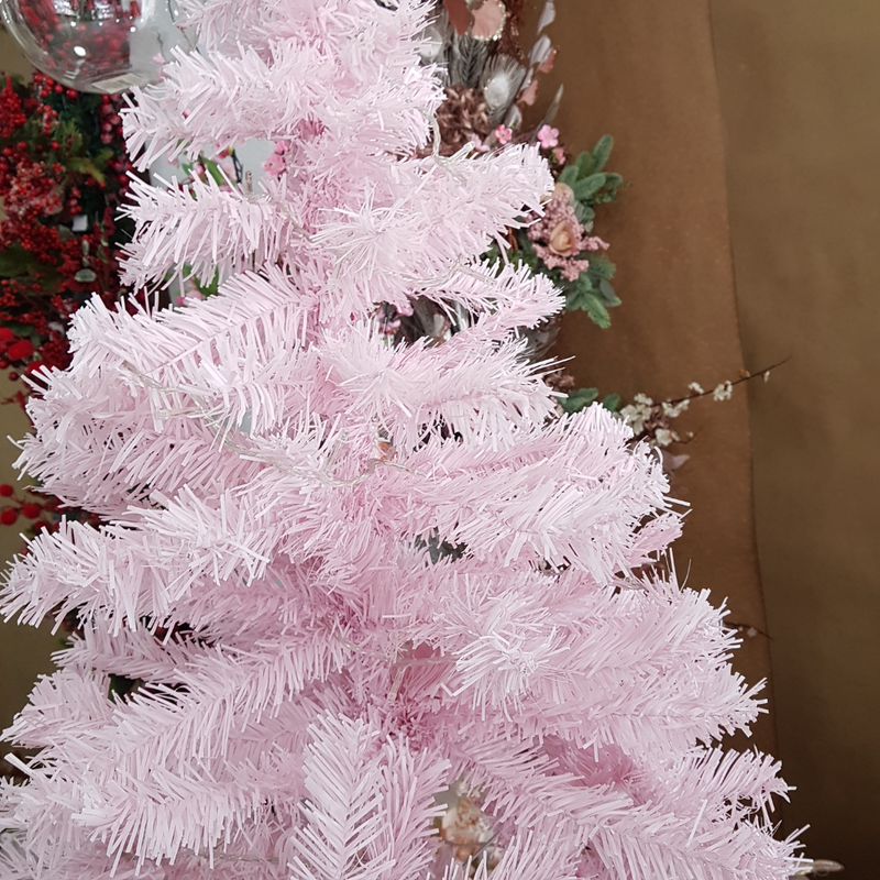 Árvore De Natal Pinheiro Rosa Com 220 Galhos 1,2 Metros