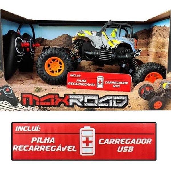 Carro Monster Truck Carrinho De Controle Remoto Recarregavel