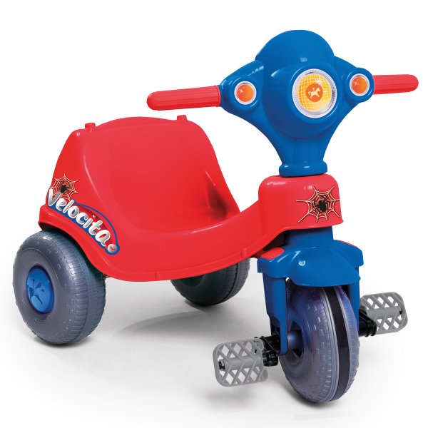 Triciclo Infantil Com Empurrador Velocita Classic Azul - Bom Preço Magazine