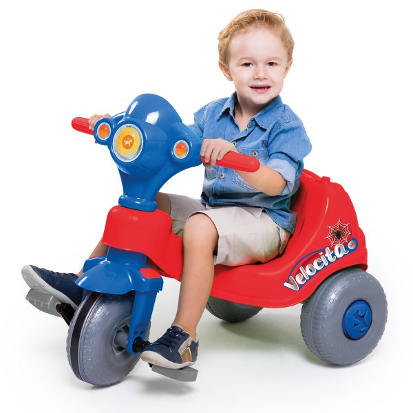 Triciclo Infantil com Empurrador Velotrol Calesita Motoca Infantil