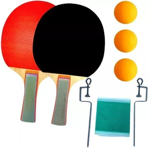 Raquete Tenis de Mesa Kit Ping Pong Raquetes com Duas Bolinhas de