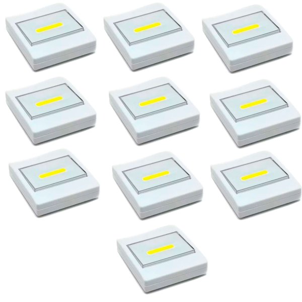kit 10 mini luminaria de emergencia led