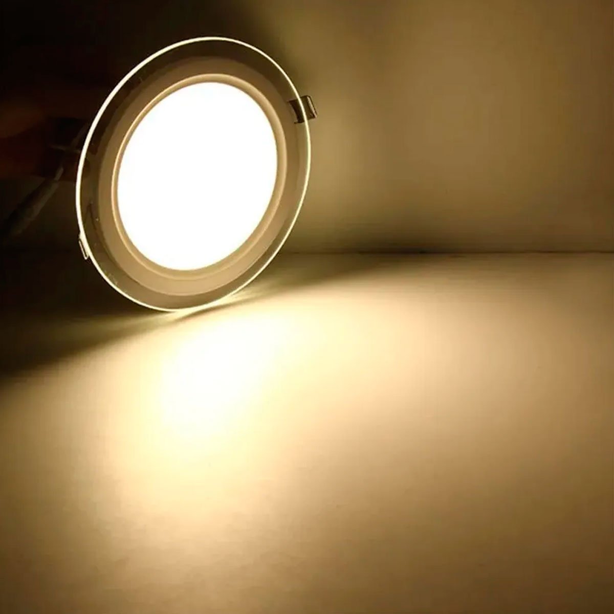 07 luminaria lampada led 18w plafon embutir borda de vidro