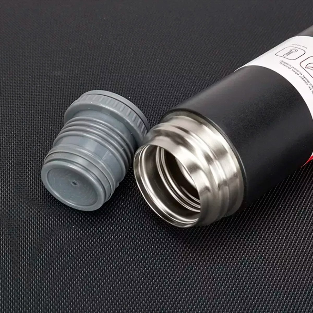 03 kit garrafa termica vacuum flask set 500ml com 3 xicaras