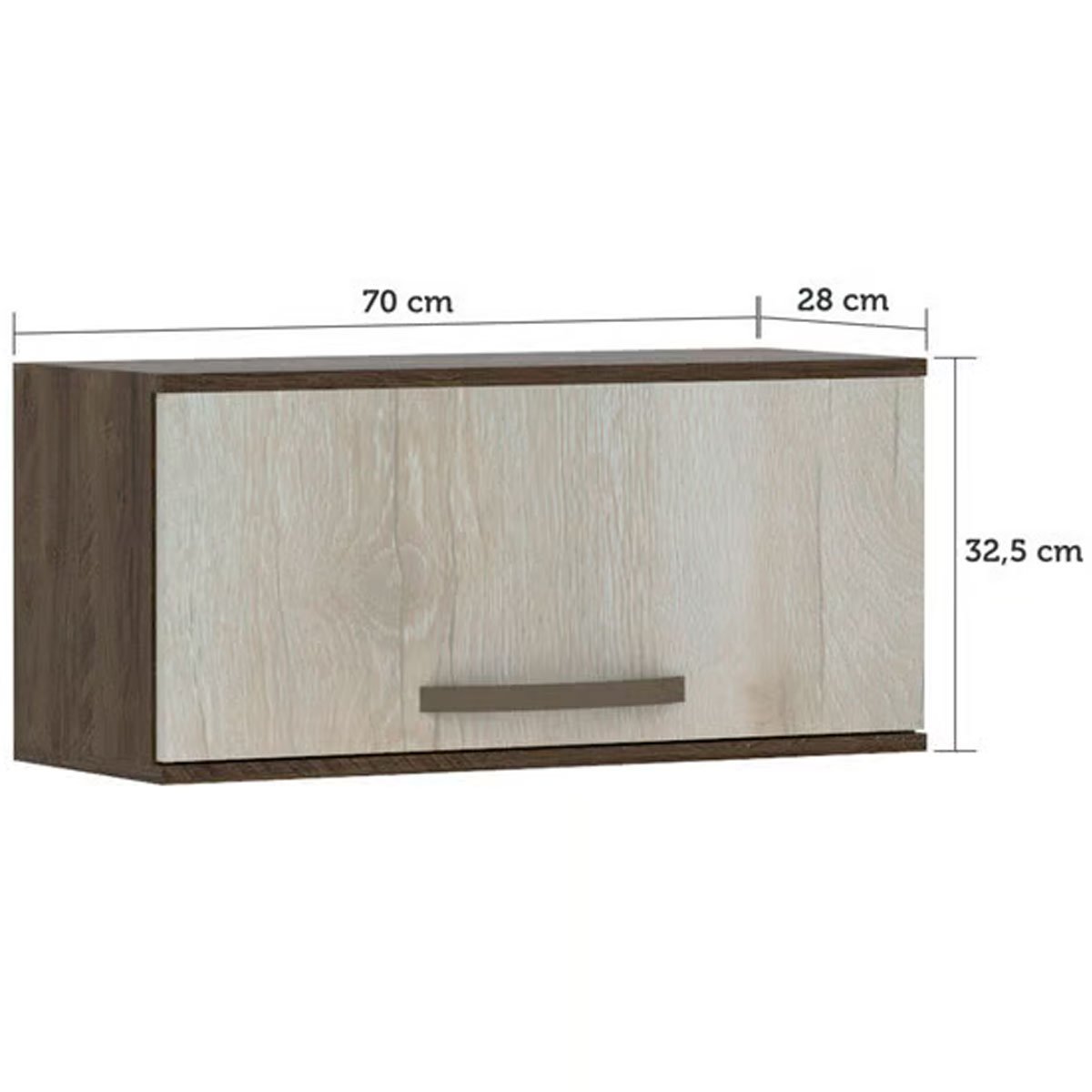 armario basculante 70 cm 1 porta sara legno crema luciane2