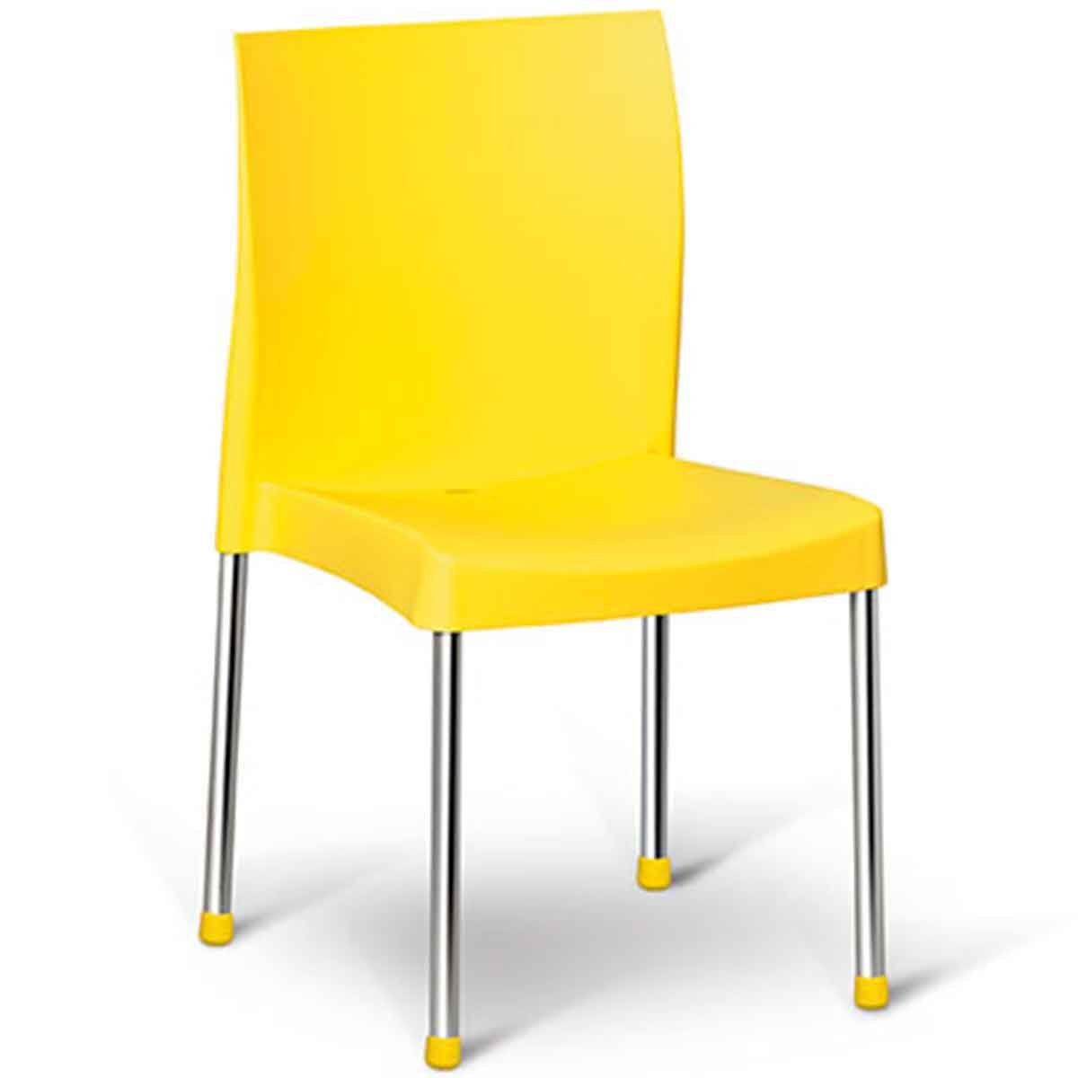 kit 4 cadeiras de polipropileno coraline amarelo 2