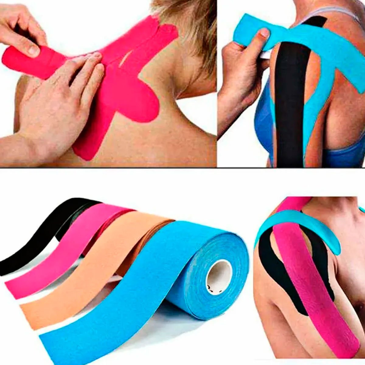 fita kinesio bandagem elastica esportiva muscular fisio