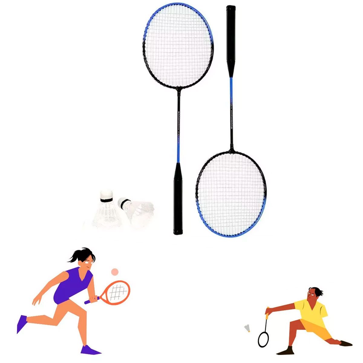 kit 2 raquetes badminton petecas e bolsa4