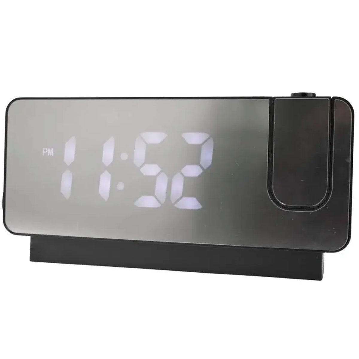 06 relogio multifuncional projetor de horas despertador alarme