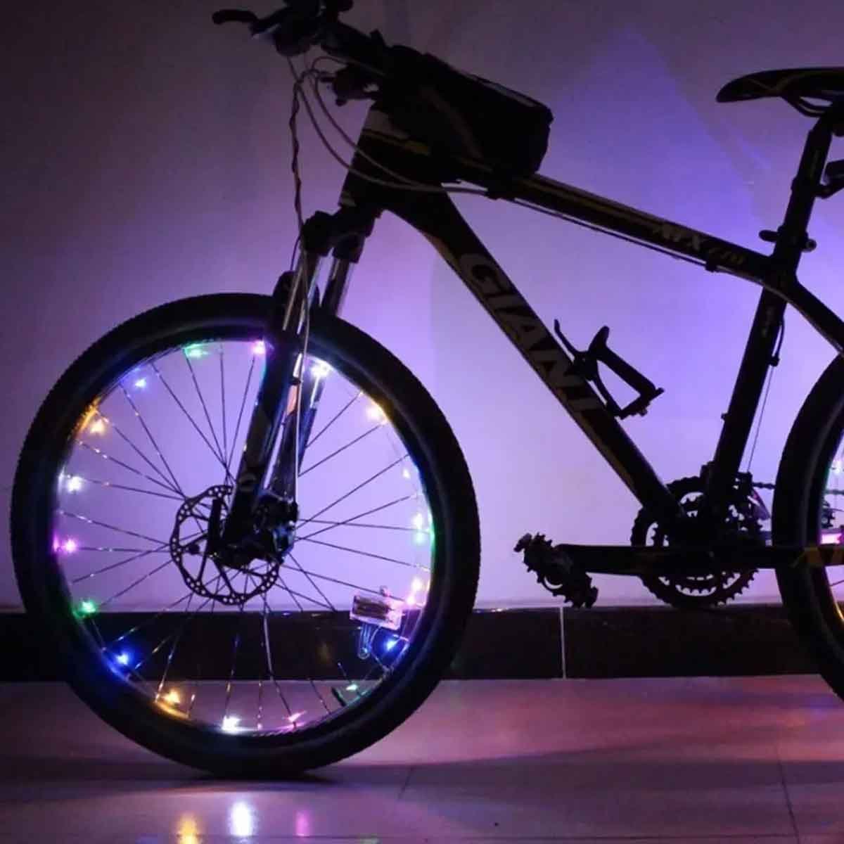 05 luz led para roda bicicleta bike sinalizacao noturna