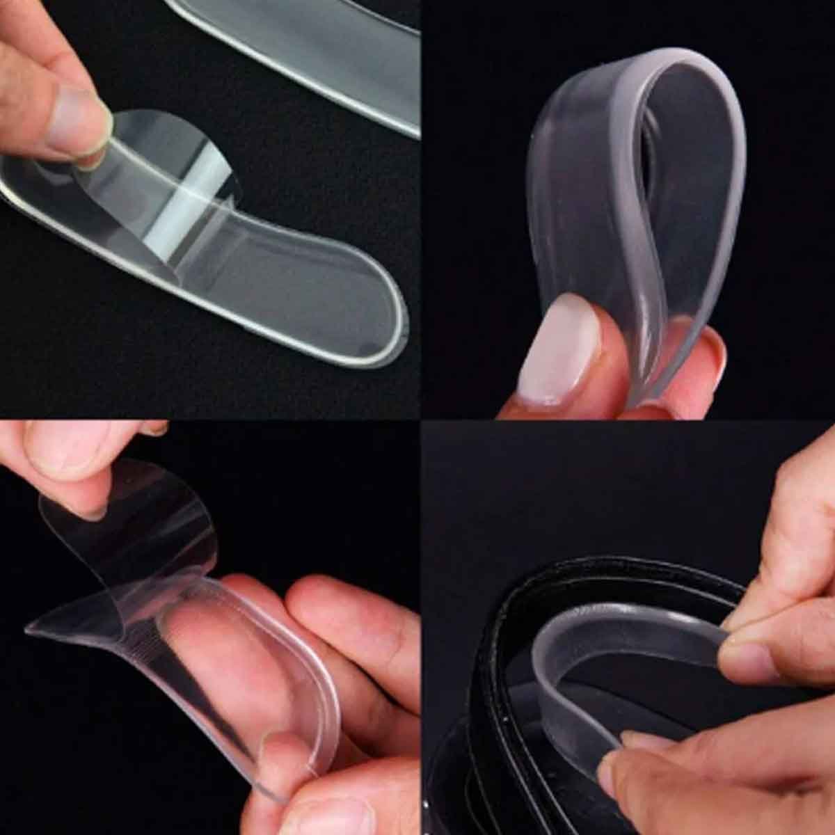 02 par protetor para calcanhar de silicone pes sapato