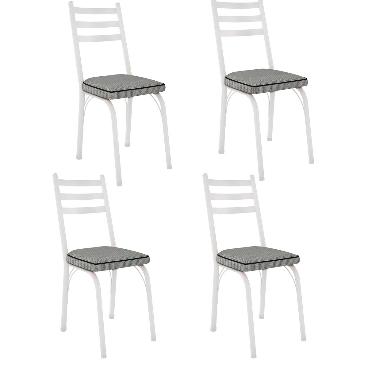 kit 4 cadeira nara 141 branco platina