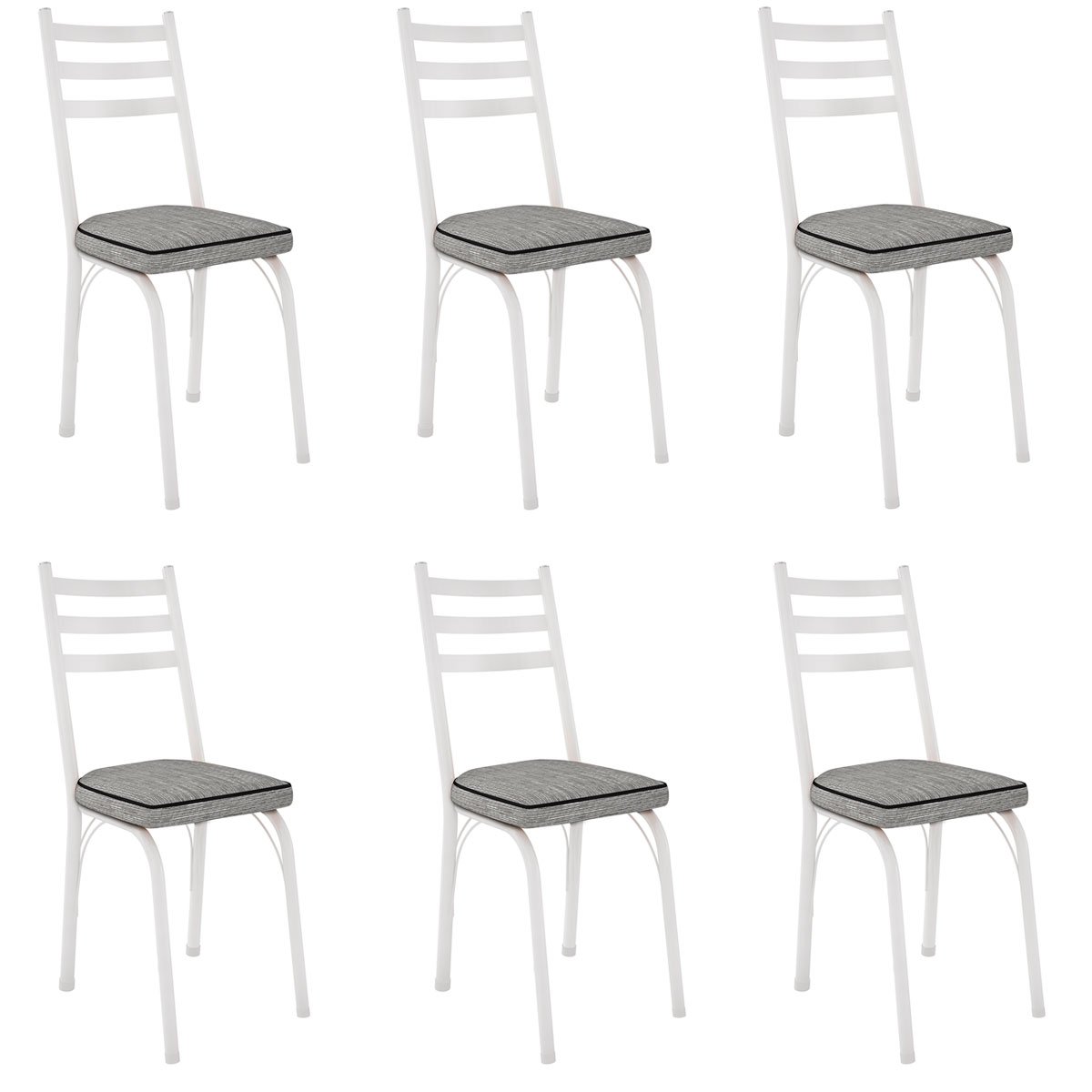 kit 6 cadeira nara 141 branco grafiato