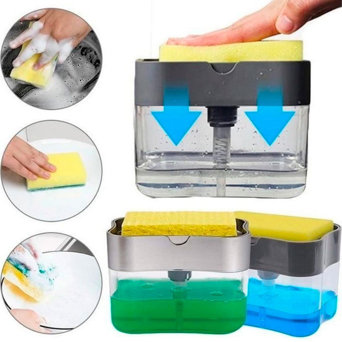 dispenser de detergente para cozinha esponja limpeza louca dosador3