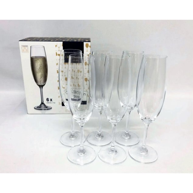 Set X6 copas para champagne gastro 230ml Bohemia