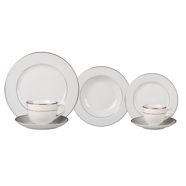 Conjunto de Louça de Porcelana - Pratos de Jantar 48 peças de