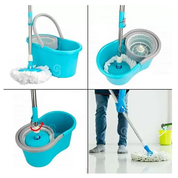 BALDE SPIN MOP 360 COM ESFREGAO 13 LITROS 123CLEAN - 123Útil