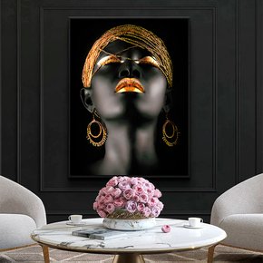 Quadro Decorativo Negra Gold Luxo