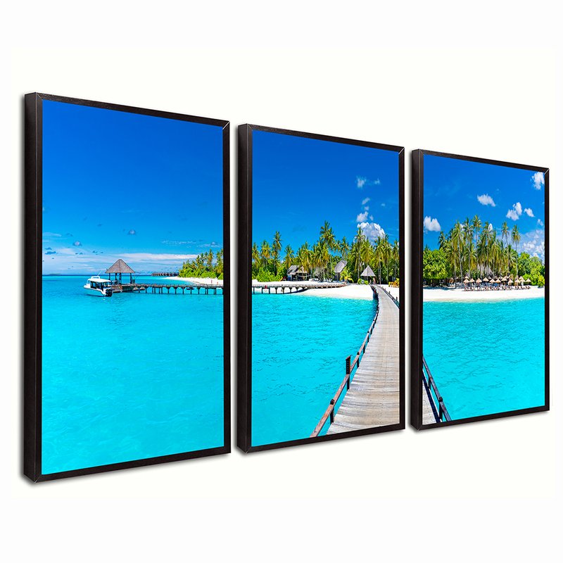 quadros-decorativos-trio-praia-aguas-cristalinas