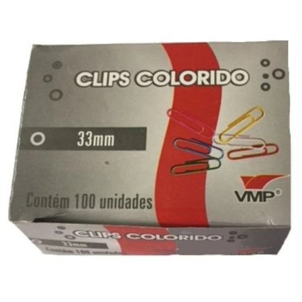 Clips Colorido Vmp 33mm C/100
